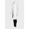 Long wool vest with patch pockets