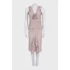 Vintage pink top and skirt suit