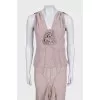 Vintage pink top and skirt suit