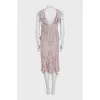 Vintage pink top and skirt suit