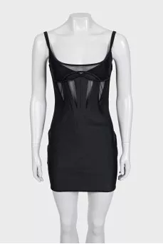 Черное облегающее платье by Mugler x H&M