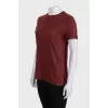 Brown straight T-shirt