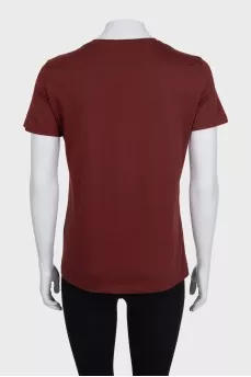 Brown straight T-shirt