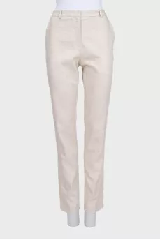 Beige suit with fringe
