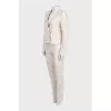 Beige suit with fringe