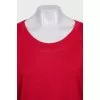Straight jumper made of cashmere and silk