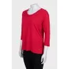 Straight jumper made of cashmere and silk