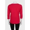 Straight jumper made of cashmere and silk