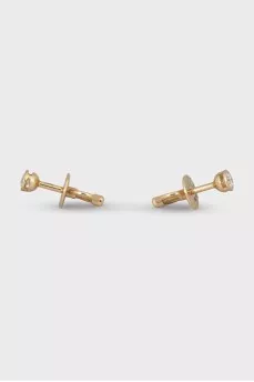 Yellow gold earrings with diamonds