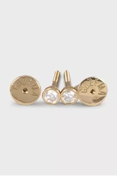 Yellow gold earrings with diamonds