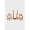 Серьги из желтого золота с бриллиантами