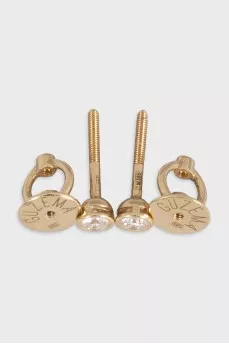 Yellow gold earrings with diamonds