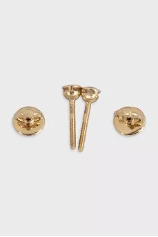 Yellow gold earrings with diamonds