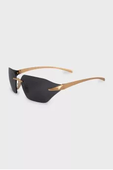 Black sunglasses with gold temples