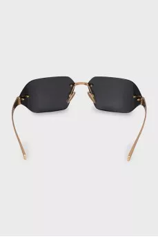 Black sunglasses with gold temples