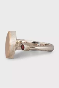 Open silver ring