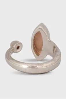 Open silver ring
