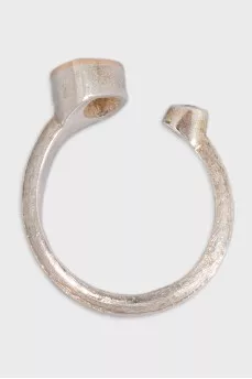 Open silver ring