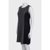 Two-tone fitted sleeveless dress