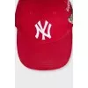 Men's red cap with embroidery