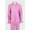 Pink suit with ruffles