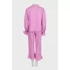 Pink suit with ruffles