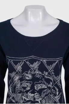 Vintage blue cashmere jumper