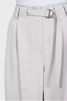 High-waisted wide-leg trousers with pockets