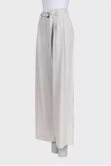 High-waisted wide-leg trousers with pockets