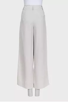 High-waisted wide-leg trousers with pockets
