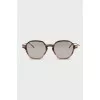 Brown sunglasses with logo