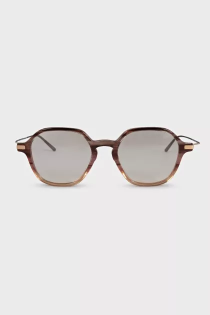 Brown sunglasses with logo
