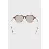 Brown sunglasses with logo
