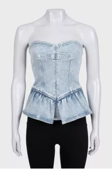 Slim fit denim top
