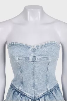Slim fit denim top