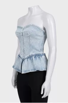 Slim fit denim top