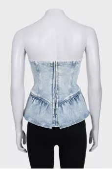 Slim fit denim top
