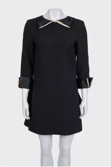 Black dress with a collar