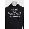 Men's black printed tracksuit
