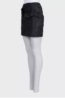 Silk mini skirt decorated with bows