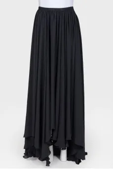 Long asymmetrical skirt