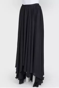 Long asymmetrical skirt