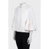 White cropped wool coat