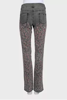 Сірі джинси skinny fit з ефектом рваності