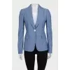 Fitted wool jacket with silk lining