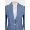 Fitted wool jacket with silk lining