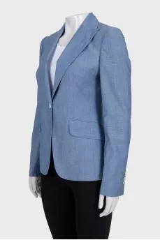 Fitted wool jacket with silk lining
