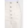 Широкі джинси з ґудзиками на високій посадці