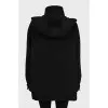Чорне худі oversize з вовни