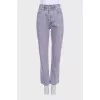 Purple straight-leg jeans
